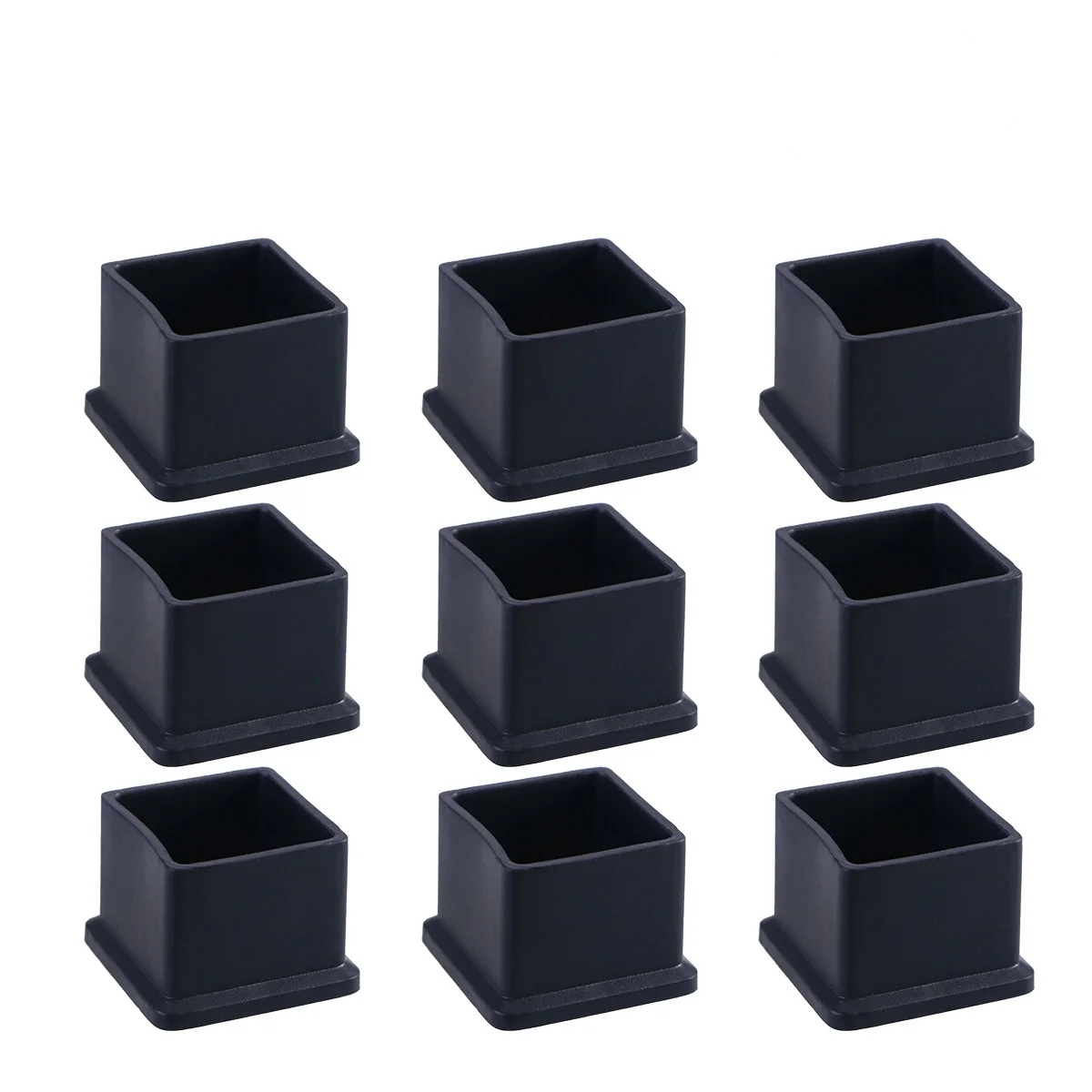 

50pcs Furniture Feet Covers Durable Soft Rubber Anti Slip Noise Free Square Chair Leg Caps Table Floor Protectors Wooden Floor