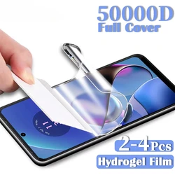 2-4Pcs Silicone HD Hydrogel Film For Moto Motorola G45 G55 G35 G04 G04S G14 G24 G34 G54 G64 G84 G73 G53 G23 G13 Screen Protector