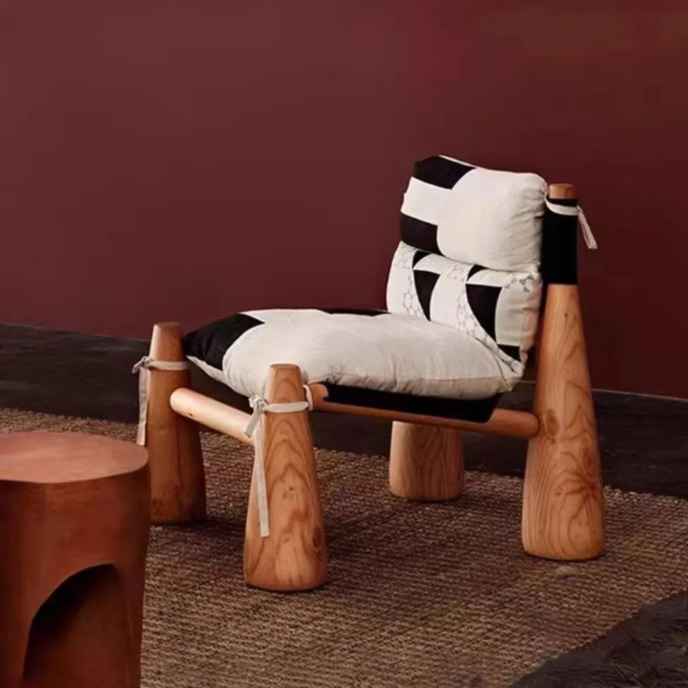 

Nordic Accent Chair Medieval Style Single Seat Sofa Chair Lounge Relax Living Room Home Furniture Wooden Accent Chair