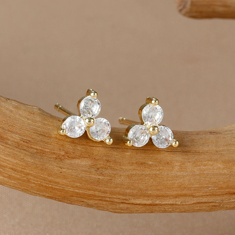 

Exquisite Colorful CZ Zirconia Mini Small Stud Earrings for Women Gold Plated Piercing Earrings Woman Fashion Jewelry Wholesale
