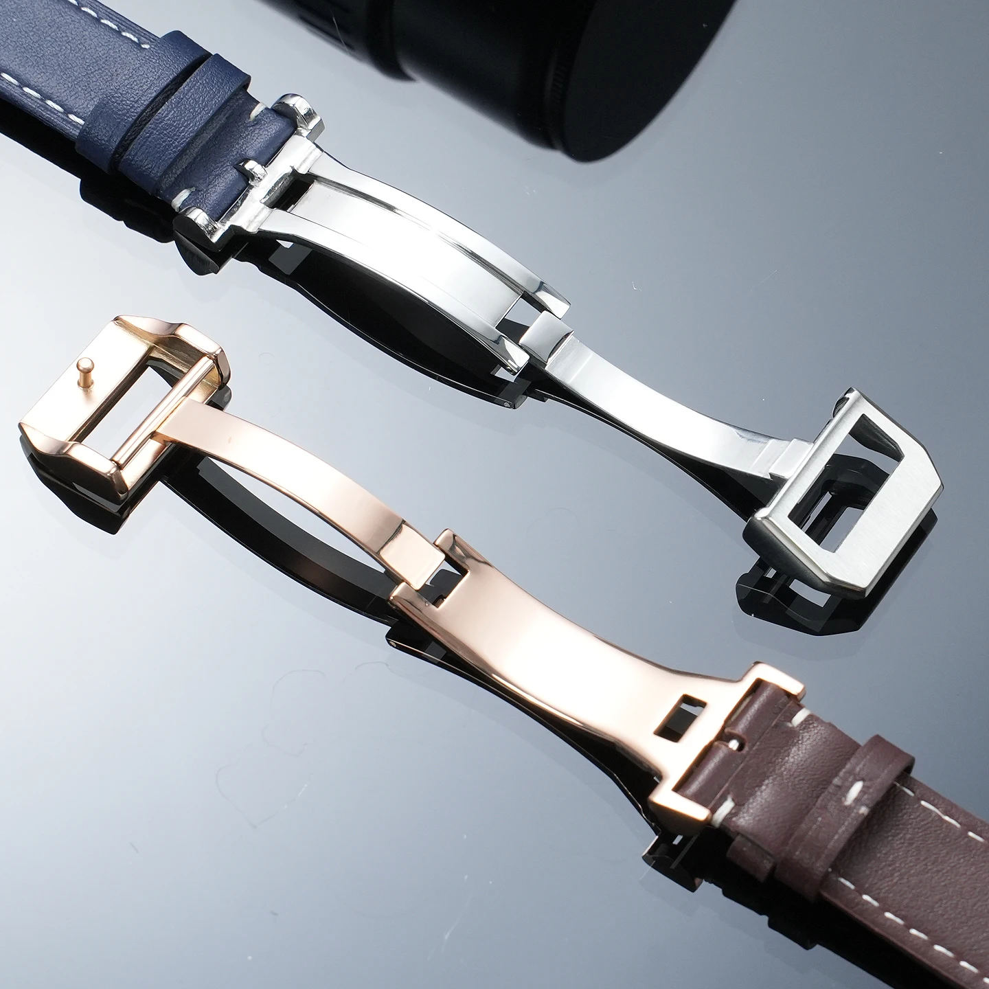 For IWC Pilot’s Watch Steel-Buckle Grained Calfskin Quick-Release Leather Strap “Little Prince” Mark 17/18/20 Spitfire
