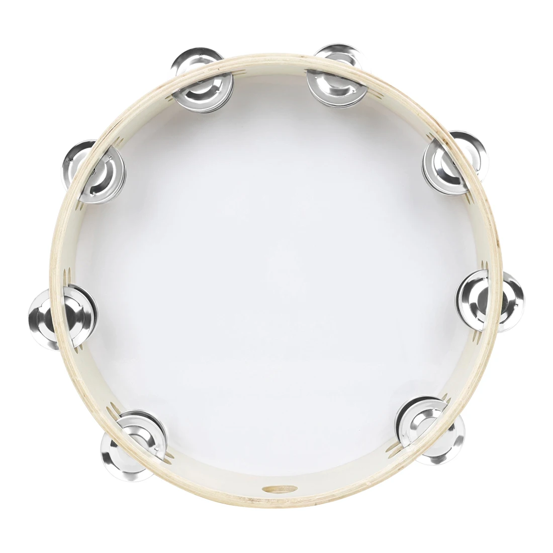 10 inch Hand Shaken Tambourine Peace Dove Double Row Drum Palm Drum Orff Percussion Musical Instruments Children\'s Gift Baby Toy