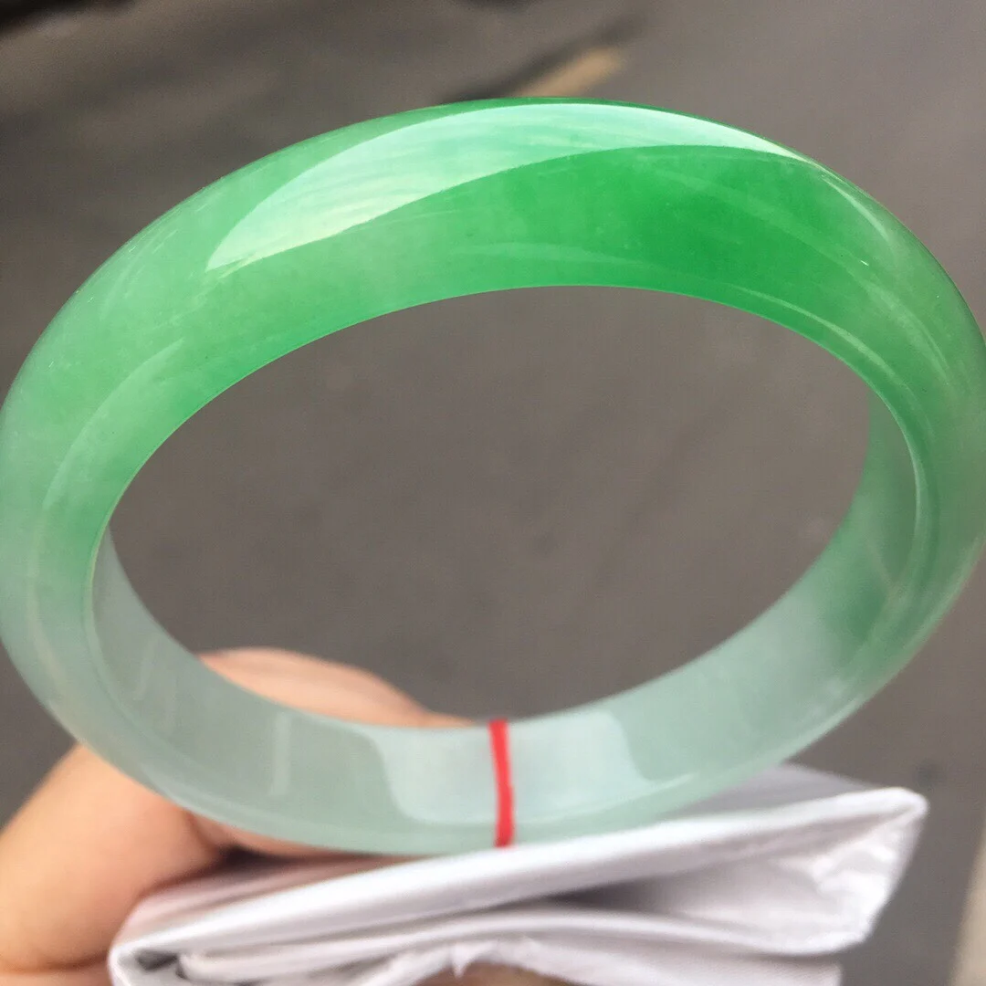 

New Natural Jadeite Ice Transparent True Color Half Bean Perfect Bracelet Jade Bangles Handring Fine Jewellry