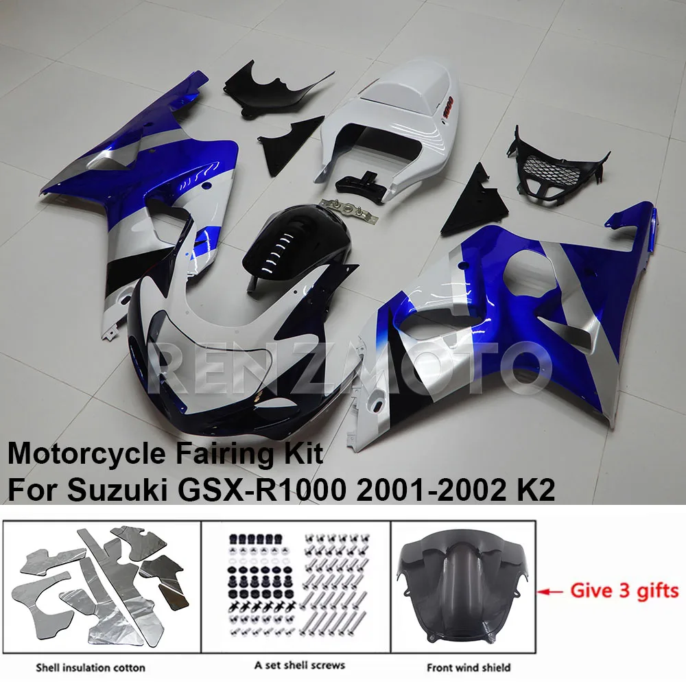 

S1001-101a For Suzuki GSX-R1000 2001-2002 K1 K2 Fairing Motorcycle Set Body Kit Decoration Plastic Guard Plate Accessories Shell