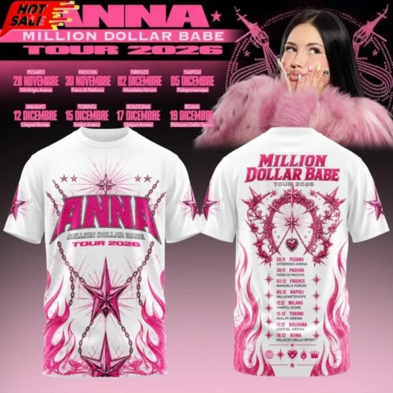 Anna Vera Baddie Tour 2026 Merch Tee T-shirts Round Neck Short Sleeved Summer Unisex Fashion Summer Tops FamilyMatching