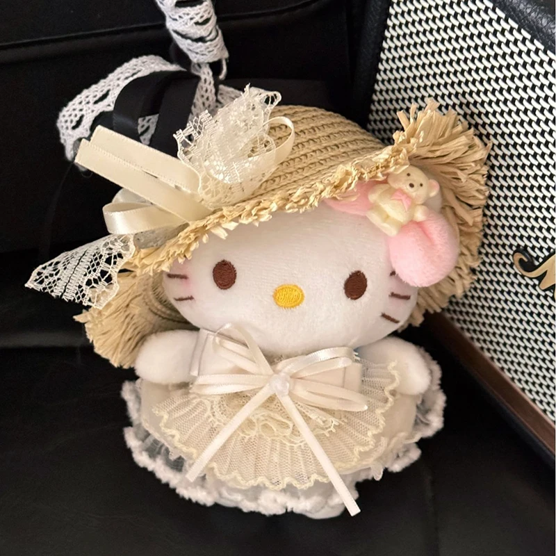 Breloczek pluszowy Sanrio Hello Kitty, uroczy brelok dla dziewczynek, najlepszy przyjaciel, miękka zawieszka, uchwyt na klucze od samochodu, akcesoria kawaii dla kobiet.