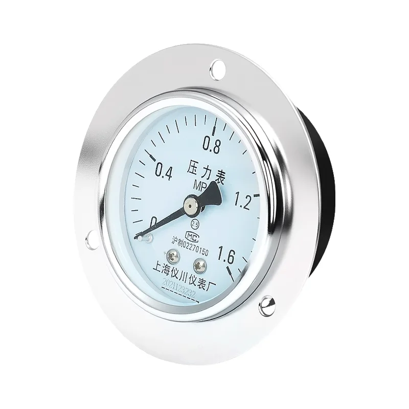 Petrochemical Electric Y100BF-ZT Axial Edge Pressure Gauge Corrosion Resistance Hydraulic Pneumatic Oil Pressure Panel