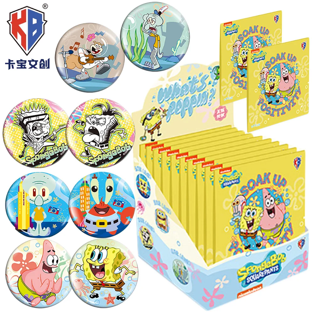 

New Genuine KABAO SpongeBob SquarePants Anime Peripheral Badges Hat Bag Accessories Decor Charming Gifts for Boys and Girls