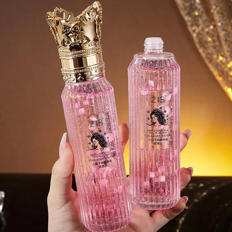 コラーゲン、ヒアルロン酸、ペプチド、小分子細胞配合の保湿鎮静エッセンス化粧水、肌の保湿と鎮静、修復効果