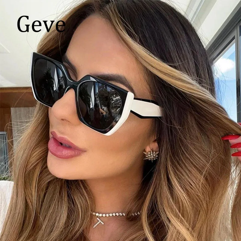 Luxury Brand Women\'s Sunglasses Fashion Cat Eye Polygon Elegant Sun Glasses Ladies Vintage Eyewear UV400