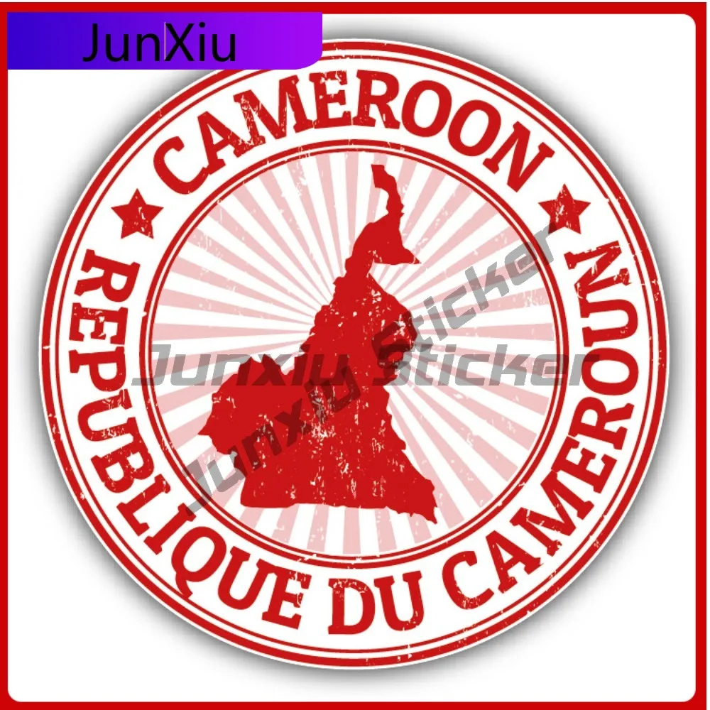 

Cameroon Map Creative Sticker Stamp Car Decal Bumper Stickers Cute Style Bumper Use For Helmet Side Auto Styling Accessory Su