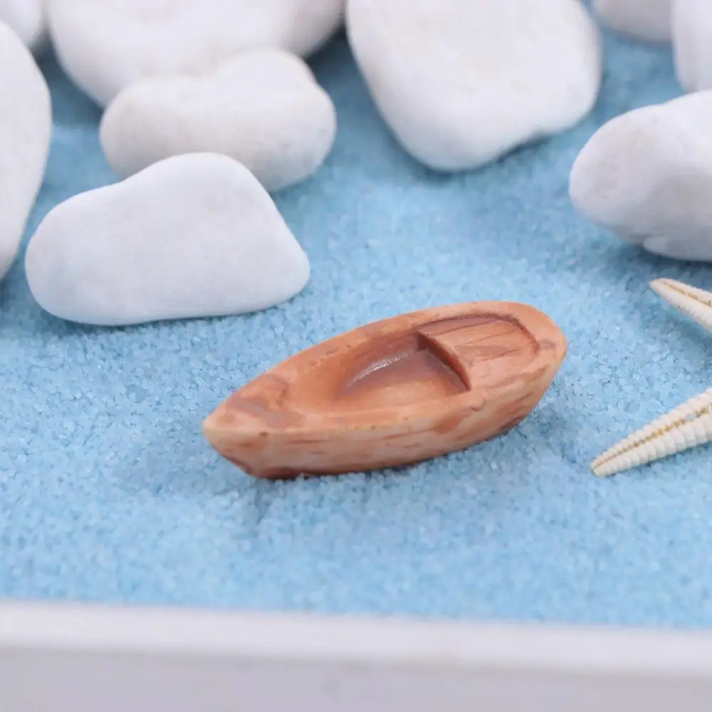 

Micro Landscape Micro Landscape Boat Wooden Boat Awning Boats Mini Boat Fish Tank Decoration Resin Art Crafts Bonsai Ornaments
