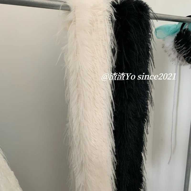 Korean Designer Runway Thick Scarf Fashionable Plush Long Strip Scarf Women\'s Imitation Mink Fur Y2K Girl Scarf for Warm