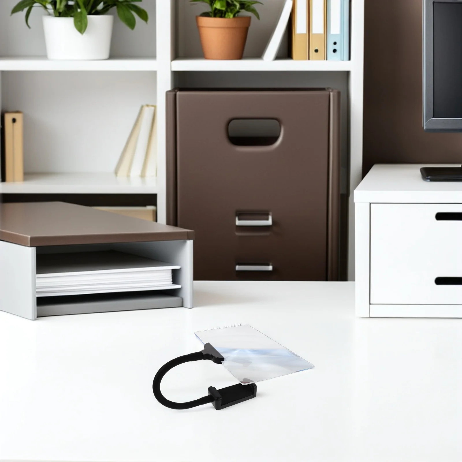 

Seniors Adjustable Magnifier Flexible Gooseneck Hd Clip Reading Sewing Crafts Low Portable Lightweight For