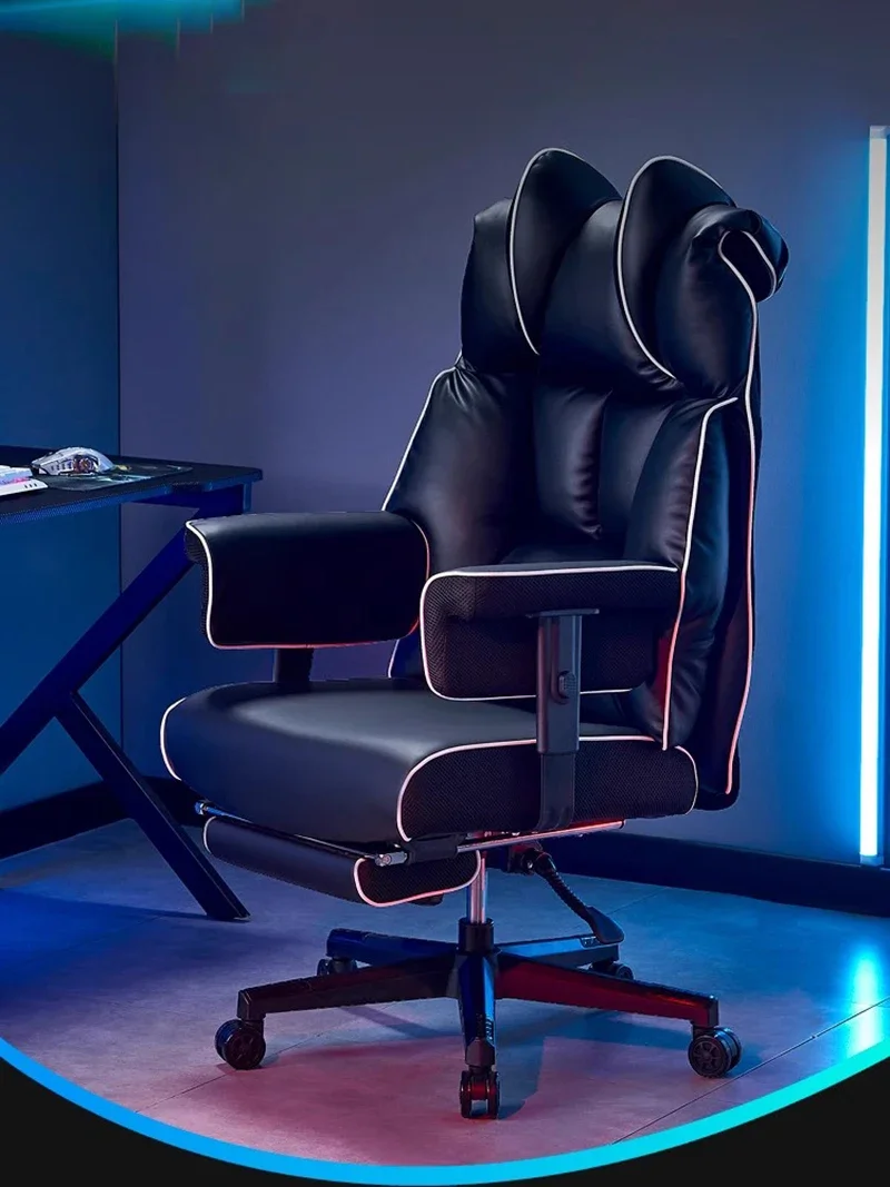 Modern Luxury Office Chair Ergonomic PU Leather Waist Support Sofa Gaming Office Chair Vanity Boss Cadeira Office Furniture Girl