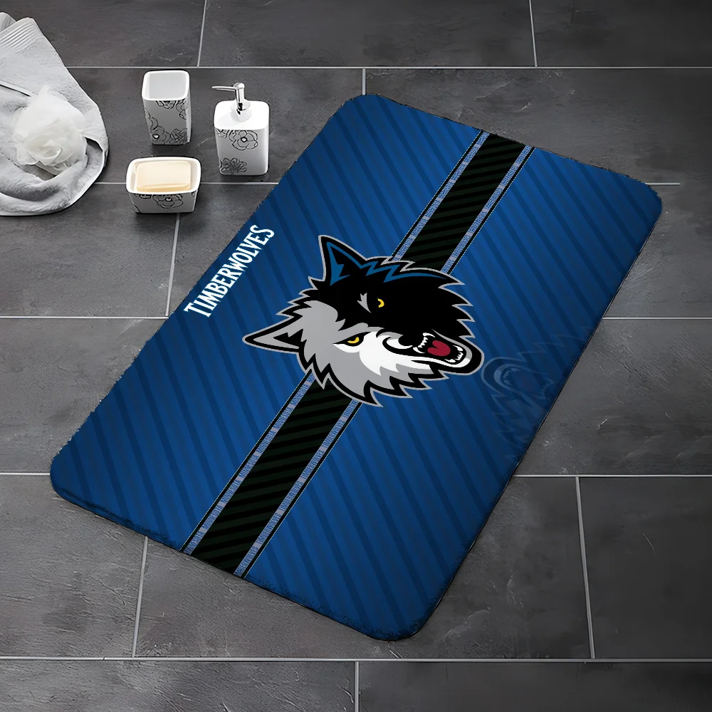 Outdoor Doormat Entrance Door House MinnesotaS TimberwolveS Carpet for Bathroom Rug Mat Things to the Room Decoration Items Home