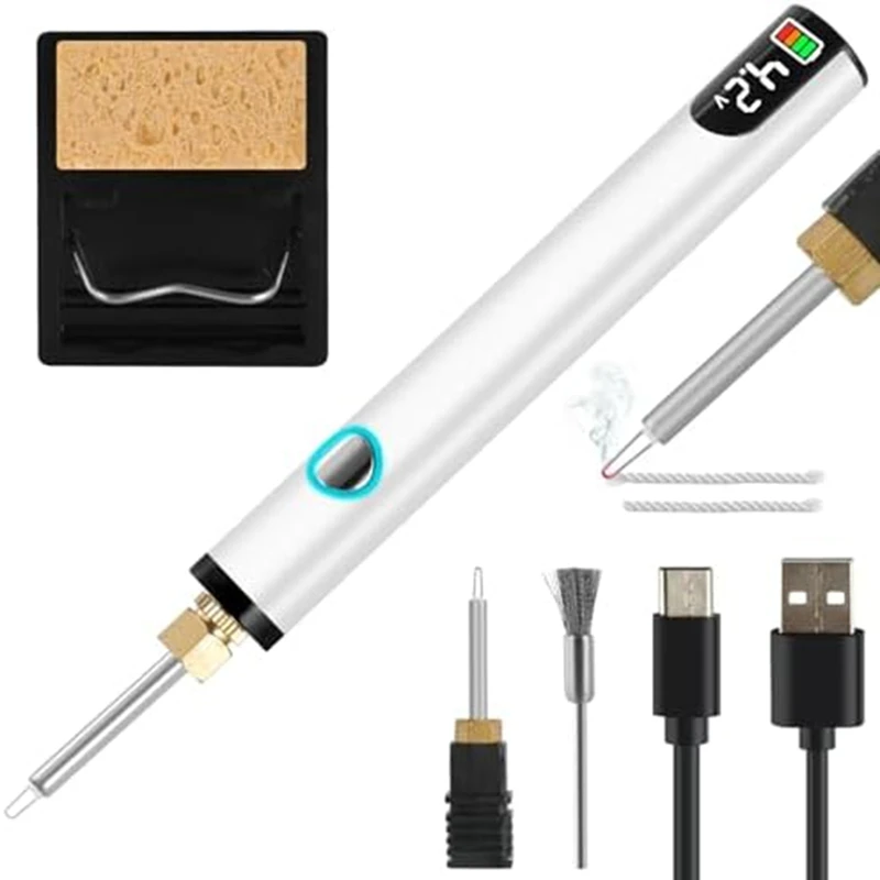 (New)-Rechargeable Thread Burner Kit For Jewelry Making,Digital Thread Zapper Tool,Leather Craft,Sewing,Weaving & Stringing