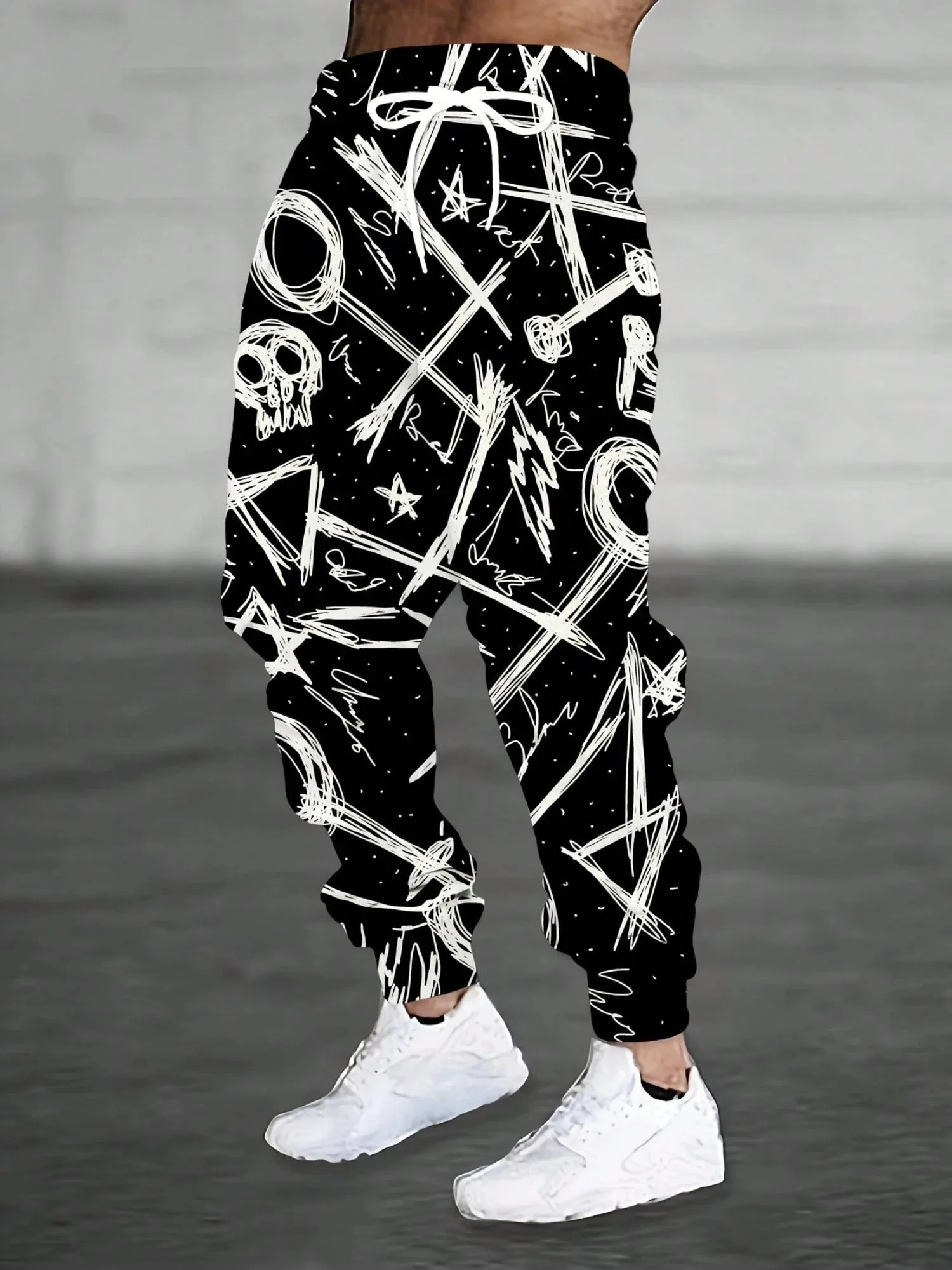 

New men's trousers for Spring and Autumn 2025 Skin-friendly soft casual roller skating 3D printed street men's trousers