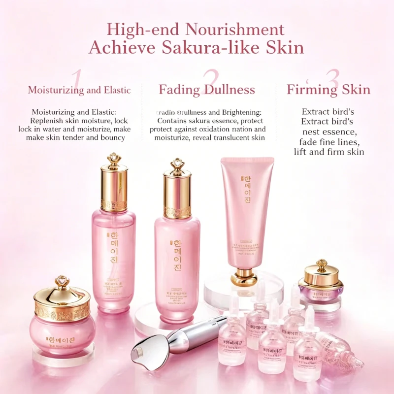 Bird's Nest Radiant Beauty Gift Box Skin Care Set Massager Beauty Salon Hydrating Anti-Wrinkle Set