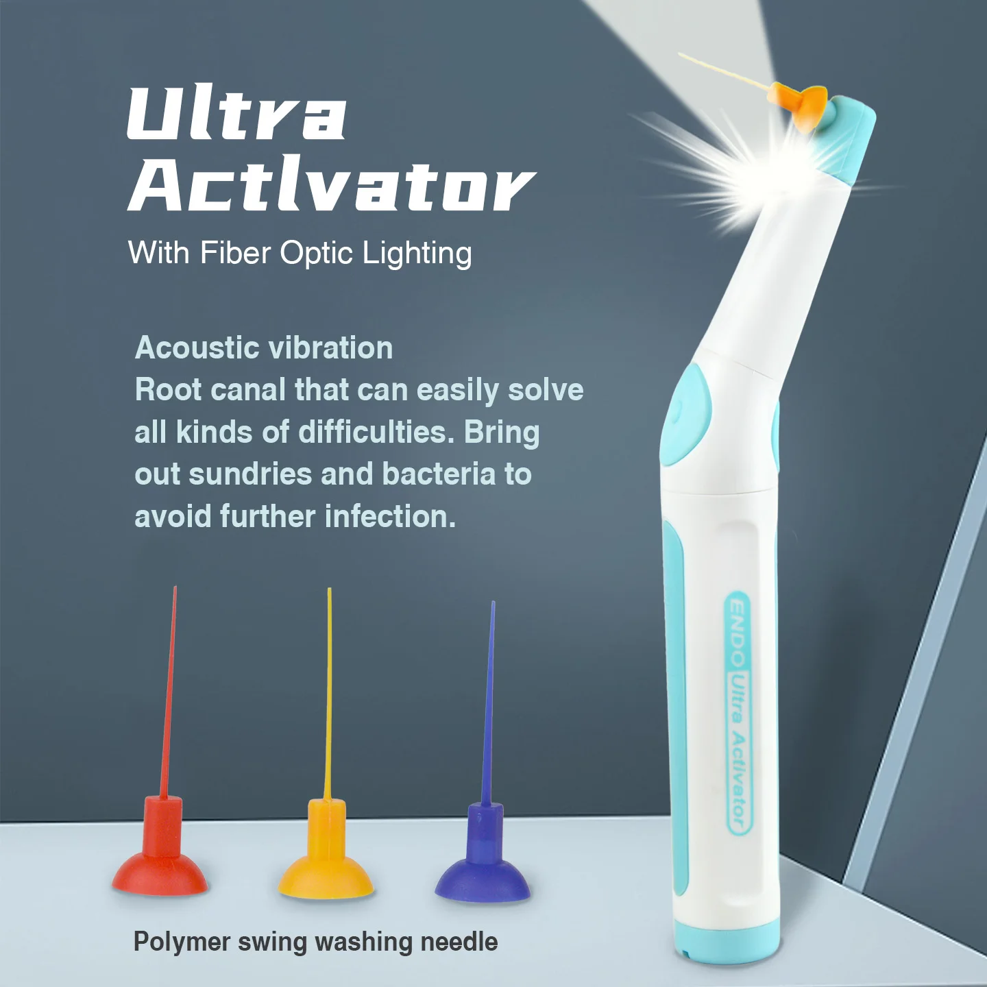 

Dental Wireless Ultrasonic Activator With LED light Dentistry Sonic Irrigator Tips Endo Root Canal Endo dontic tool