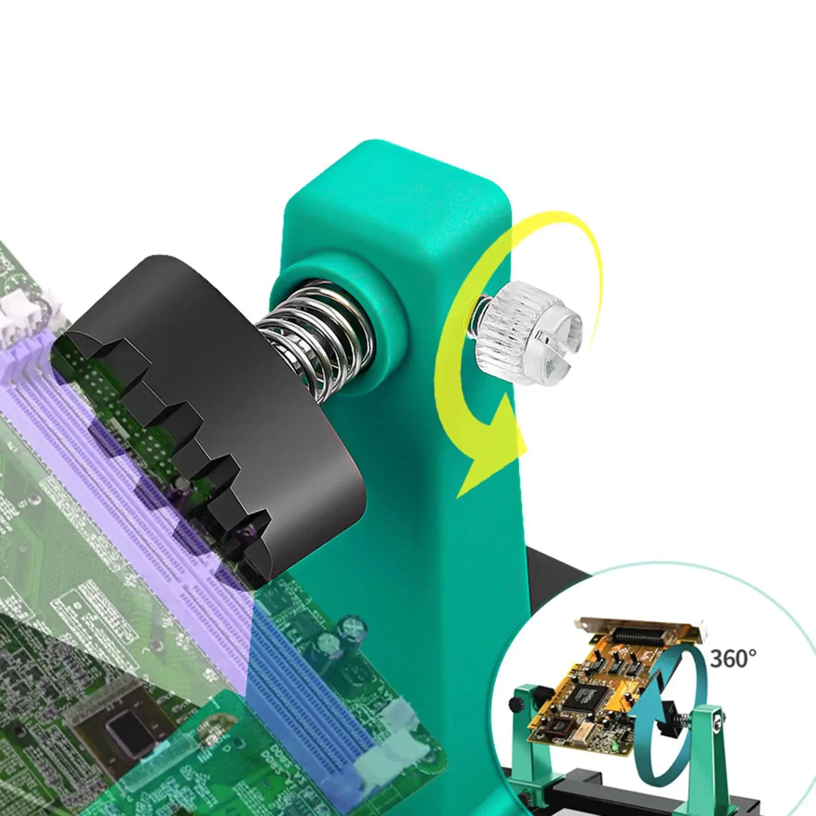 ALLSOME 0-200mm supporto per PCB regolabile rotazione di 360 ° circuito stampato Jig saldatura assemblaggio supporto morsetto strumenti di