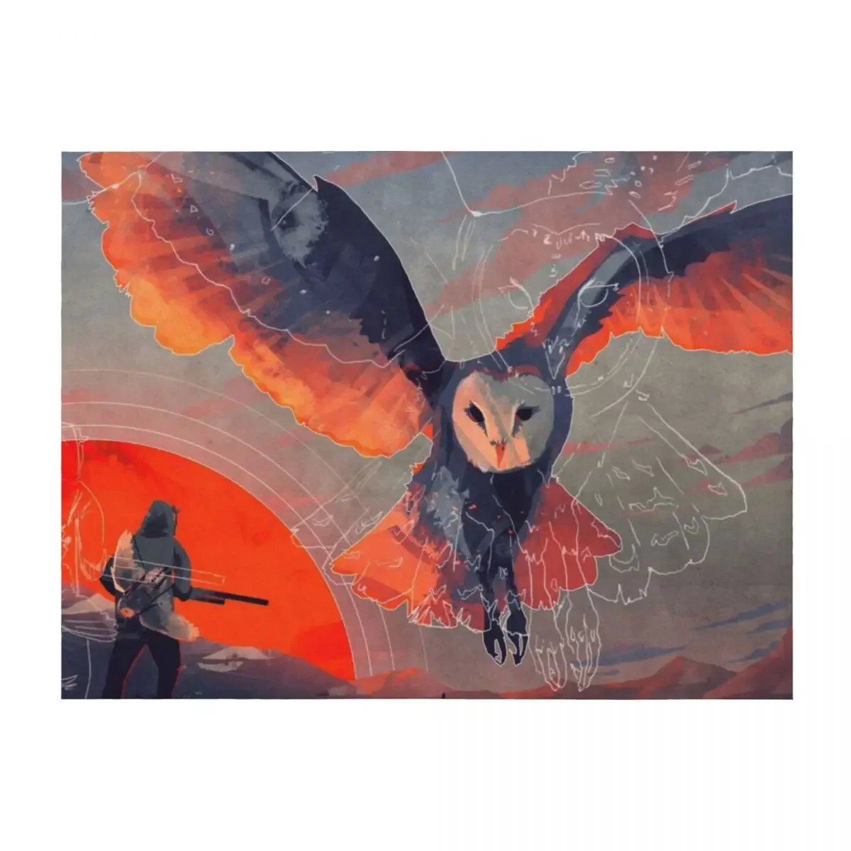 

Owl Hunt Throw Blanket Moving heavy to sleep Thin Luxury Brand Blankets