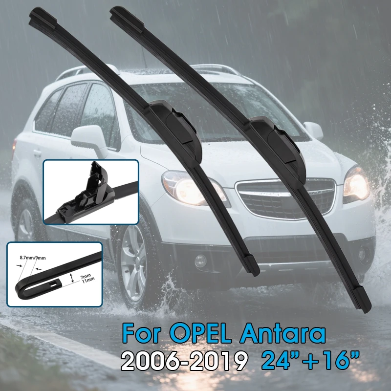 

Щетки стеклоочистителя автомобиля 24 "+ 16" для OPEL 2006-2019 Antara, лобовое стекло, щетки переднего окна, автомобильные аксессуары