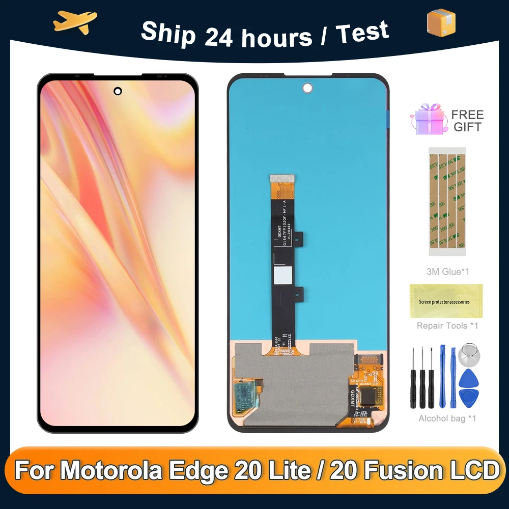 

For Motorola Edge 20 Lite For Moto Edge 20 Fusion 6.7''XT2139-1 LCD Display Touch Screen Digitizer Assembly Replacement