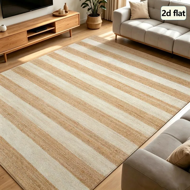 1 Piece of Striped Carpet, Soft and Comfortable, Easy to Maintain, Machine Washable, Indoor Floor Mat, Suitable for Placing under the Table, Suitable for Living Room, Bedroom, Dining Room, Entryway, Home Office, Laundry Room, Home Decor.