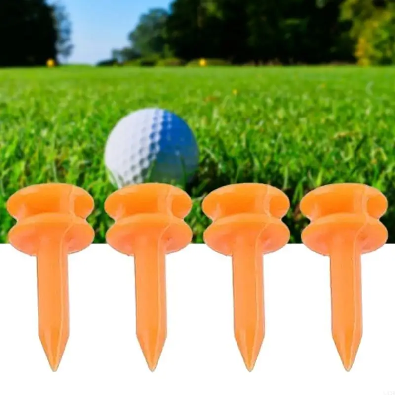 

100Pcs Step Down Plastic Castles Tees Double Deck Short Golf Tees for Golfers