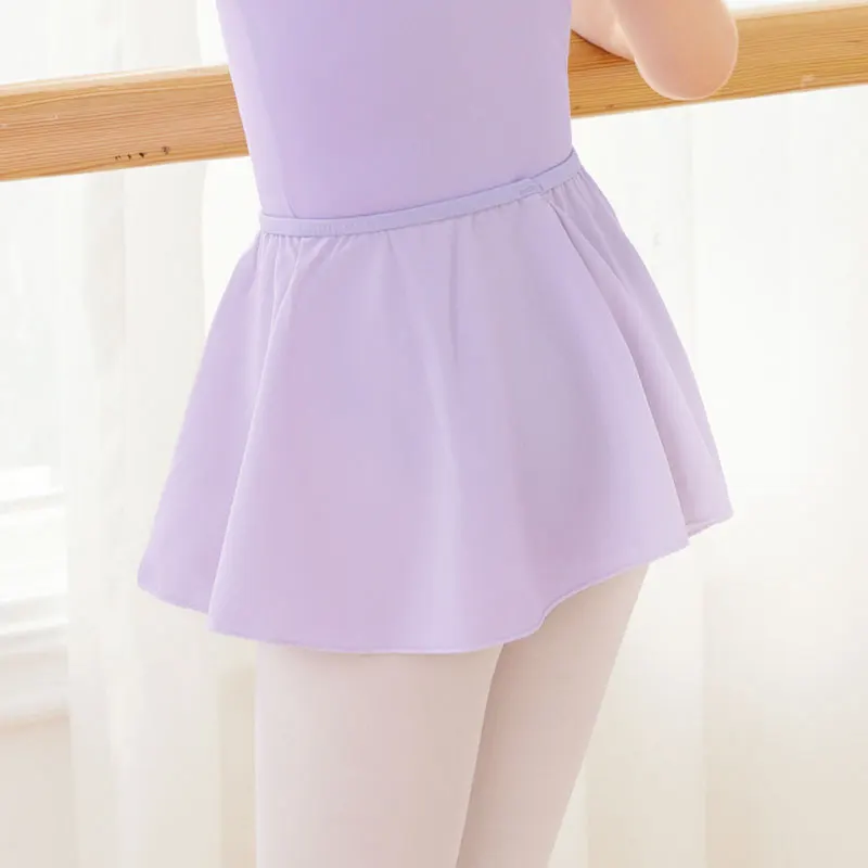 여아용 시폰 댄스 스커트, 발레 연습 탄성 스커트, 발레 투투 발레리나 짧은 미니 스커트