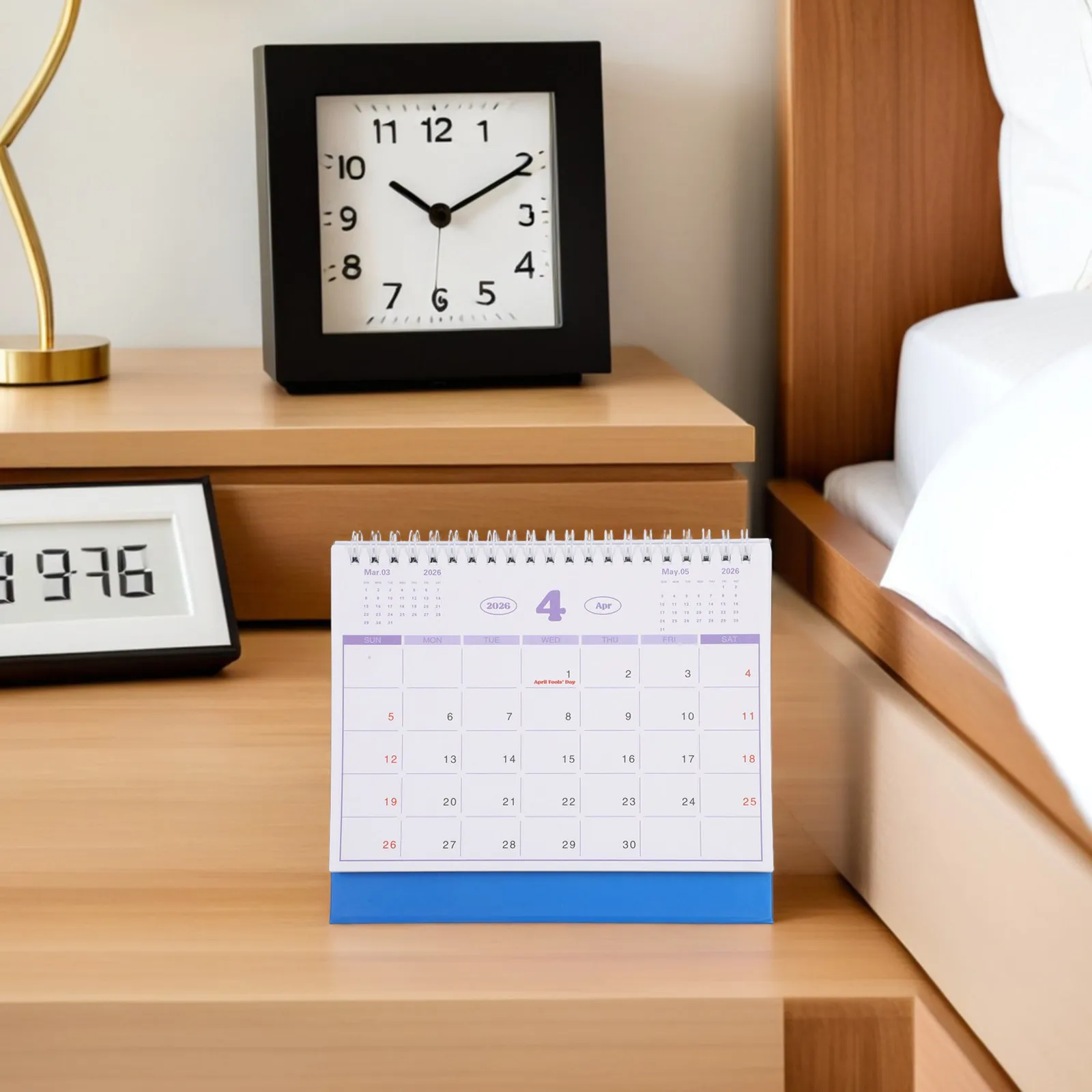 

Desk Flip Calendar 2026 Minimalist Standing Spiral Bound Thick Paper Ideal for Teachers Professionals Monthly Planner Desktop