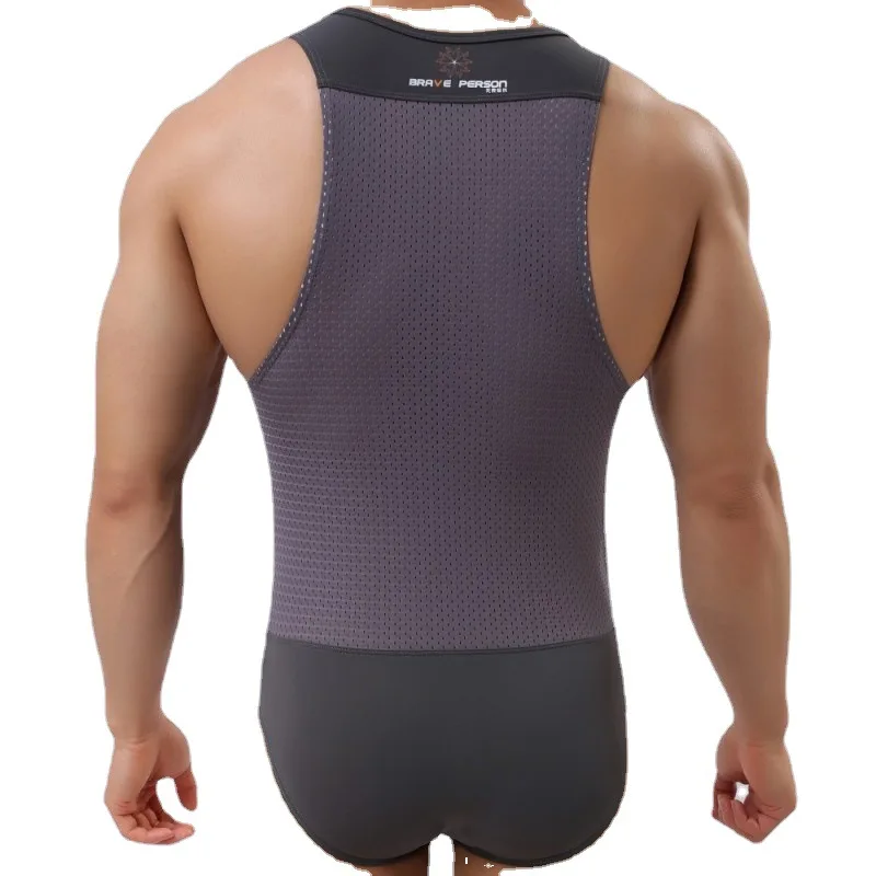 Men's underwear ice silk shapewear sports one-piece shapewear cool swimming underwear breathability men's underwear