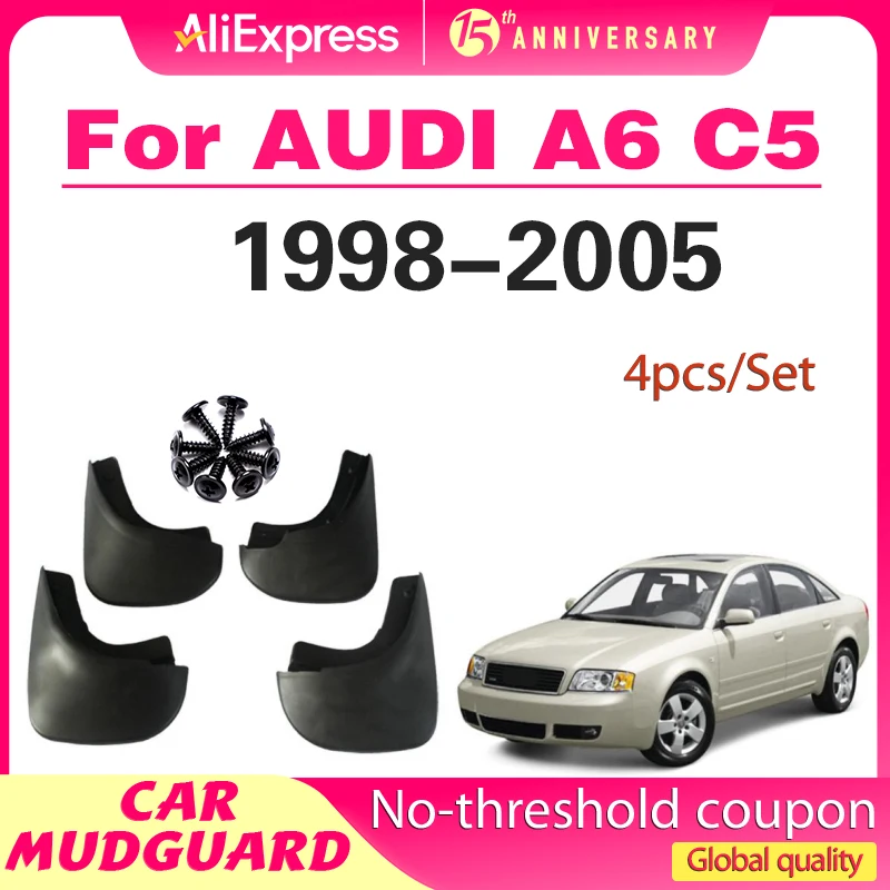 

SET MUD FLAP FIT FOR AUDI A6 C5 1998~2005 SEDAN 2004 2003 2002 2001 2000 1999 MUD FLAPS SPLASH GUARDS MUDGUARDS ACCESSORIES