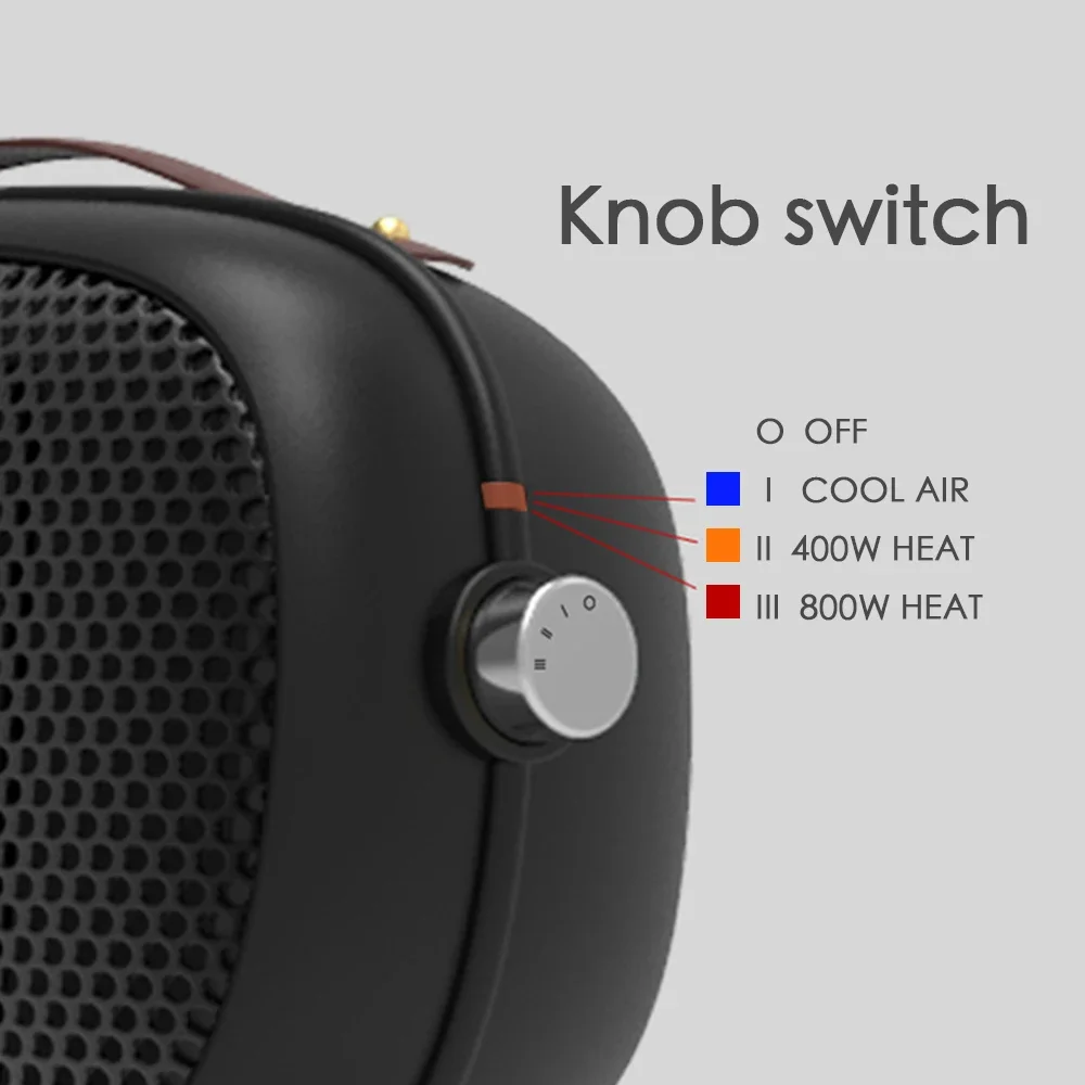 2025 رائجة البيع 110 فولت 120 فولت 400 واط 800 واط التخييم استخدام غرفة القدم مروحة محمولة سخان الهواء الكهربائي