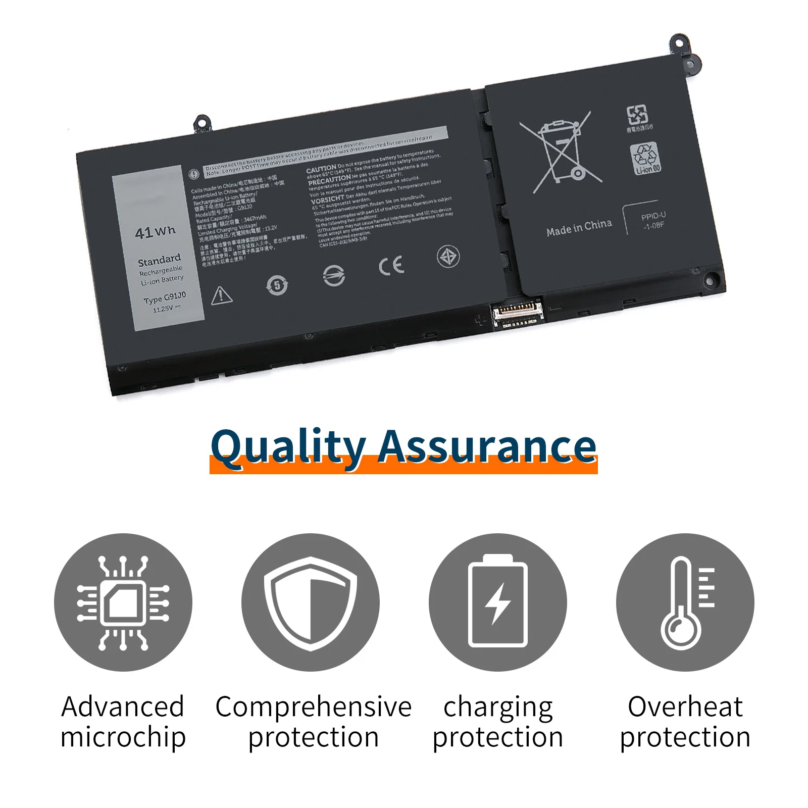 Nowa oryginalna bateria laptopa G91J0 11.25V 41Wh do 3320 szerokości geograficznej Dell 3420 3520 inspiracją 5310 5410 5415 5418