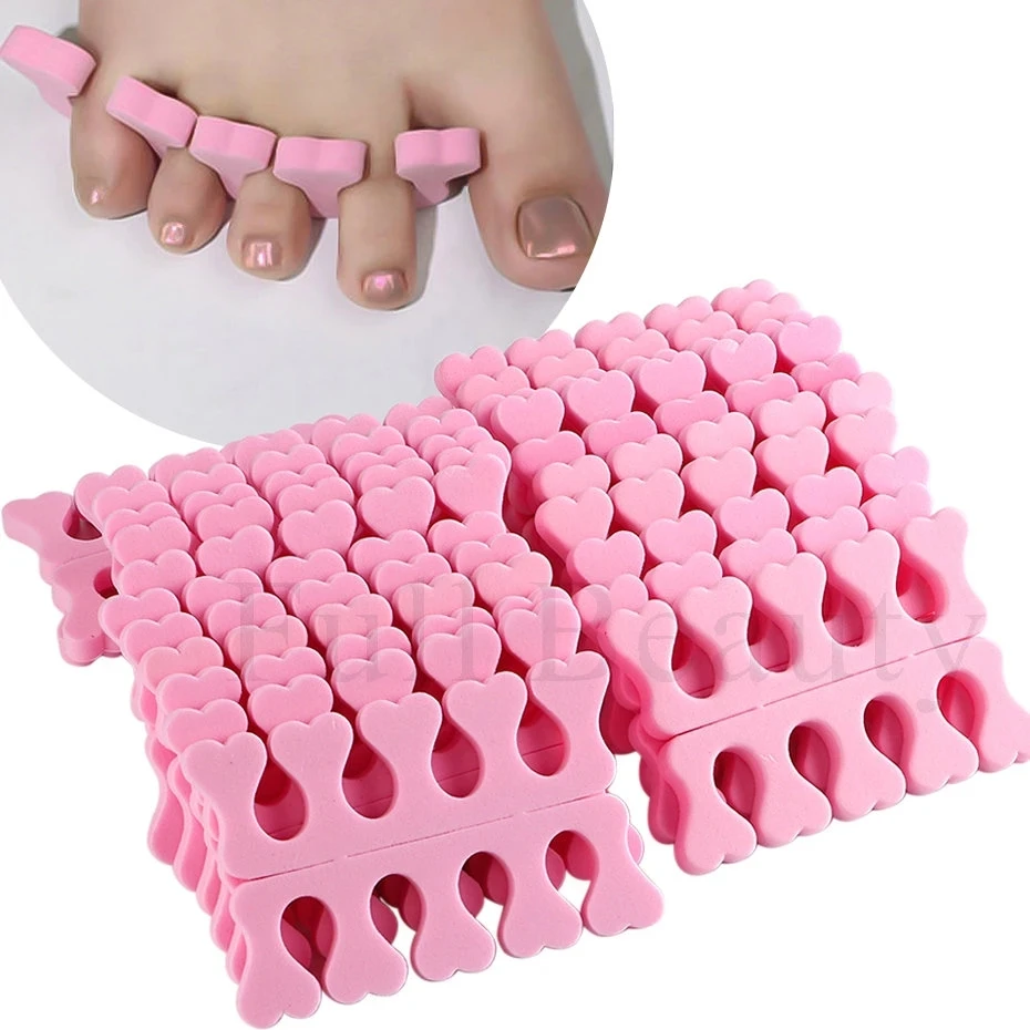 50pcs Professional Pedicure Toe Separators Soft Foam Bulk Nail Salon Pedi Dividers EVA nail Separator/Finger Separator