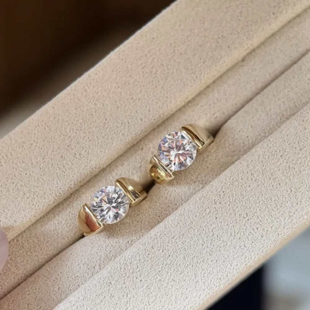 2carat 8mm Real Moissanite Hoop Earrings with Certificate S925 Silver Sparkling Diamond Ear Buckle Luxury Jewelry  for Women