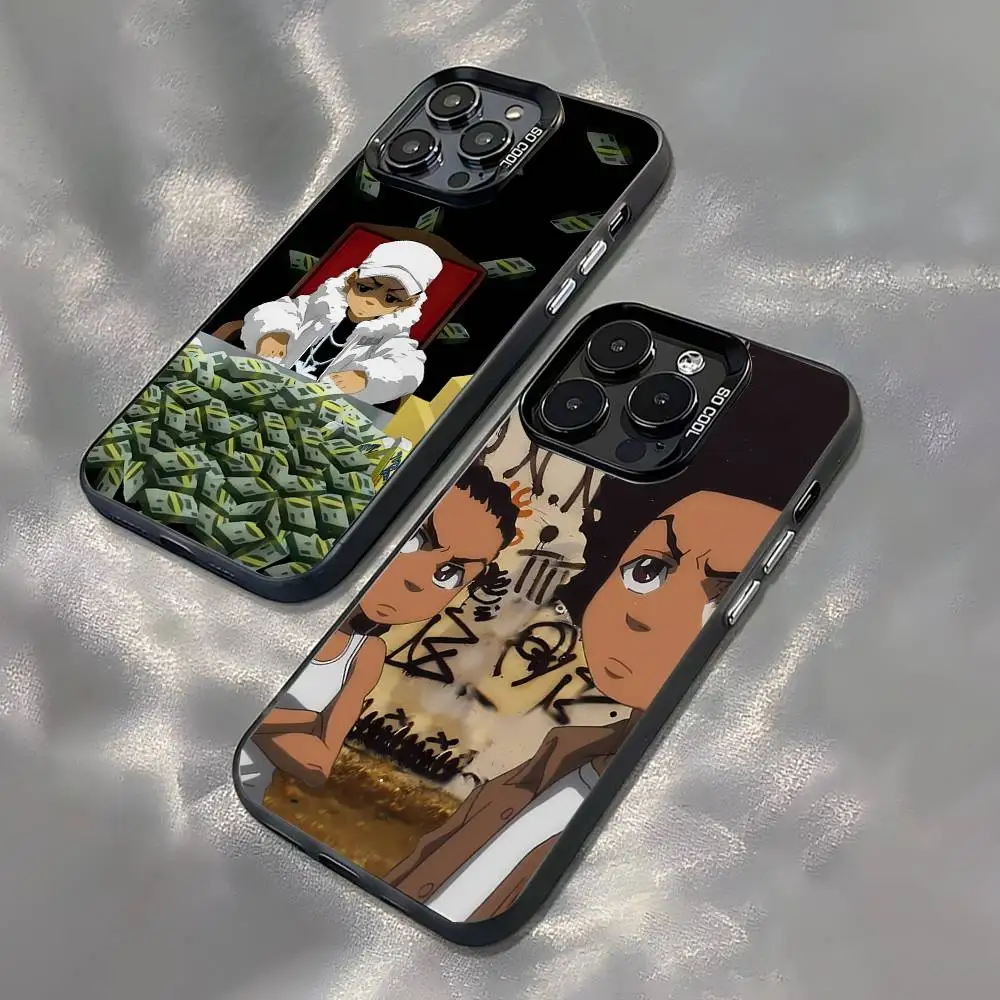 

Cartoon The B-Boondocks Black Matte Shockproof CoverPhone Case For iPhone 17,16,15,14,13,12,11,Pro,XS,Max,Plus,Mini,SE4,E
