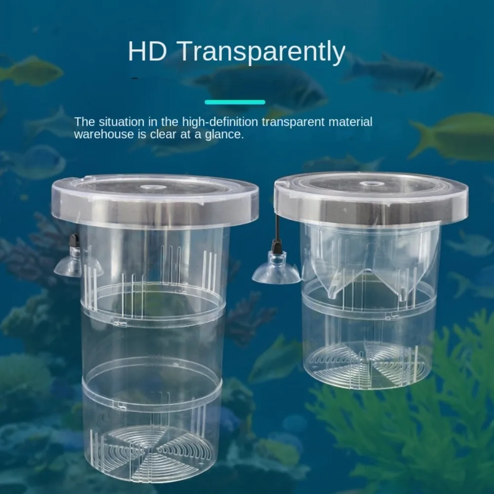 New Detachable Floating Hatching Box Suction Cup Plastic Aquarium Breeder Feeder Semi-transparent Guppy Breeding Box Aquarium