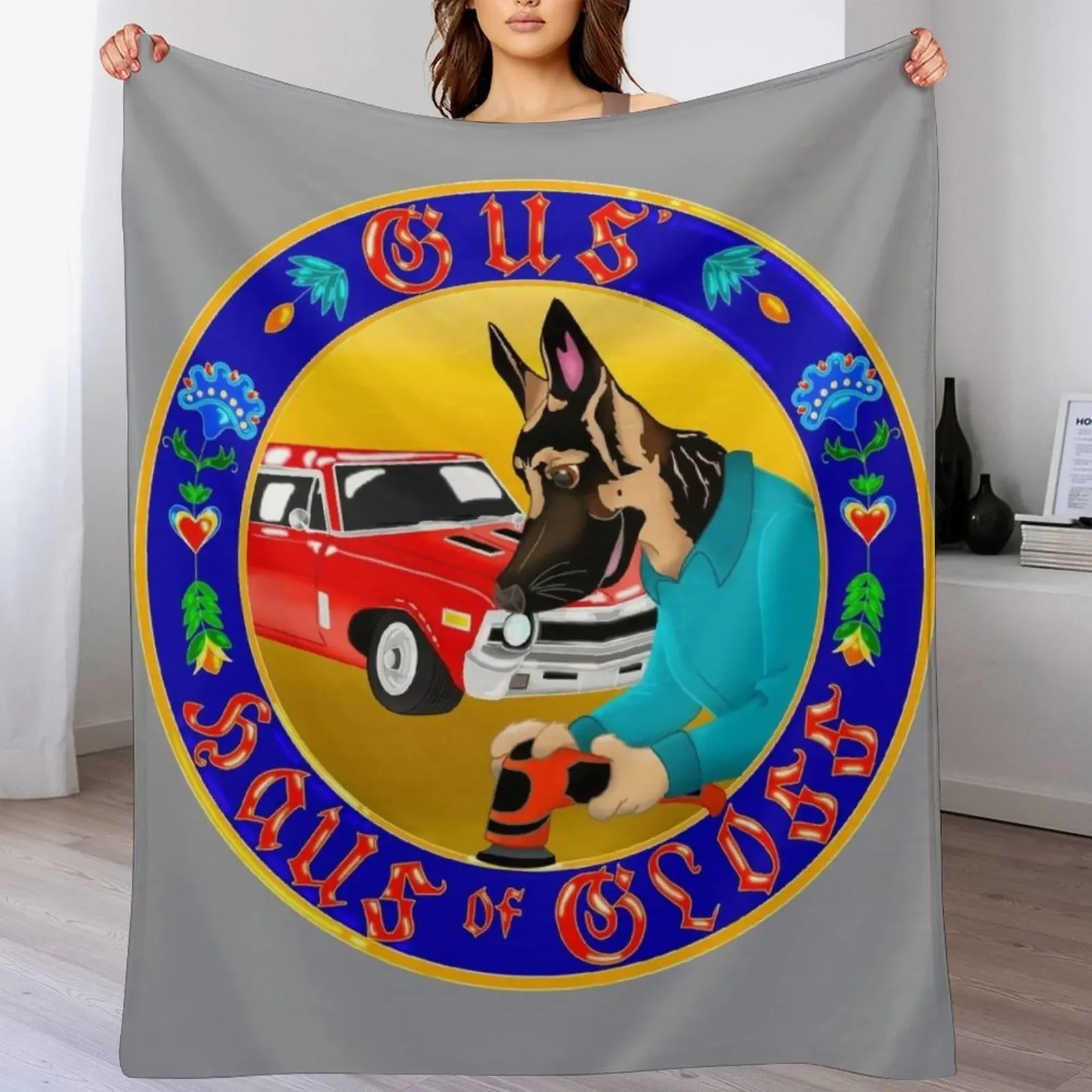 

Gus’ Haus of Gloss Throw Blanket Warm Comfortable Blanket Gift for Parents Friends