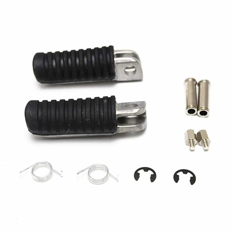 Front Footrest Foot Pegs For Yamaha XJR1300 FZ1 FZ6 FZ600 XJ600S XJR400 FZ400 Motorcycle Rubber Pedal Pads