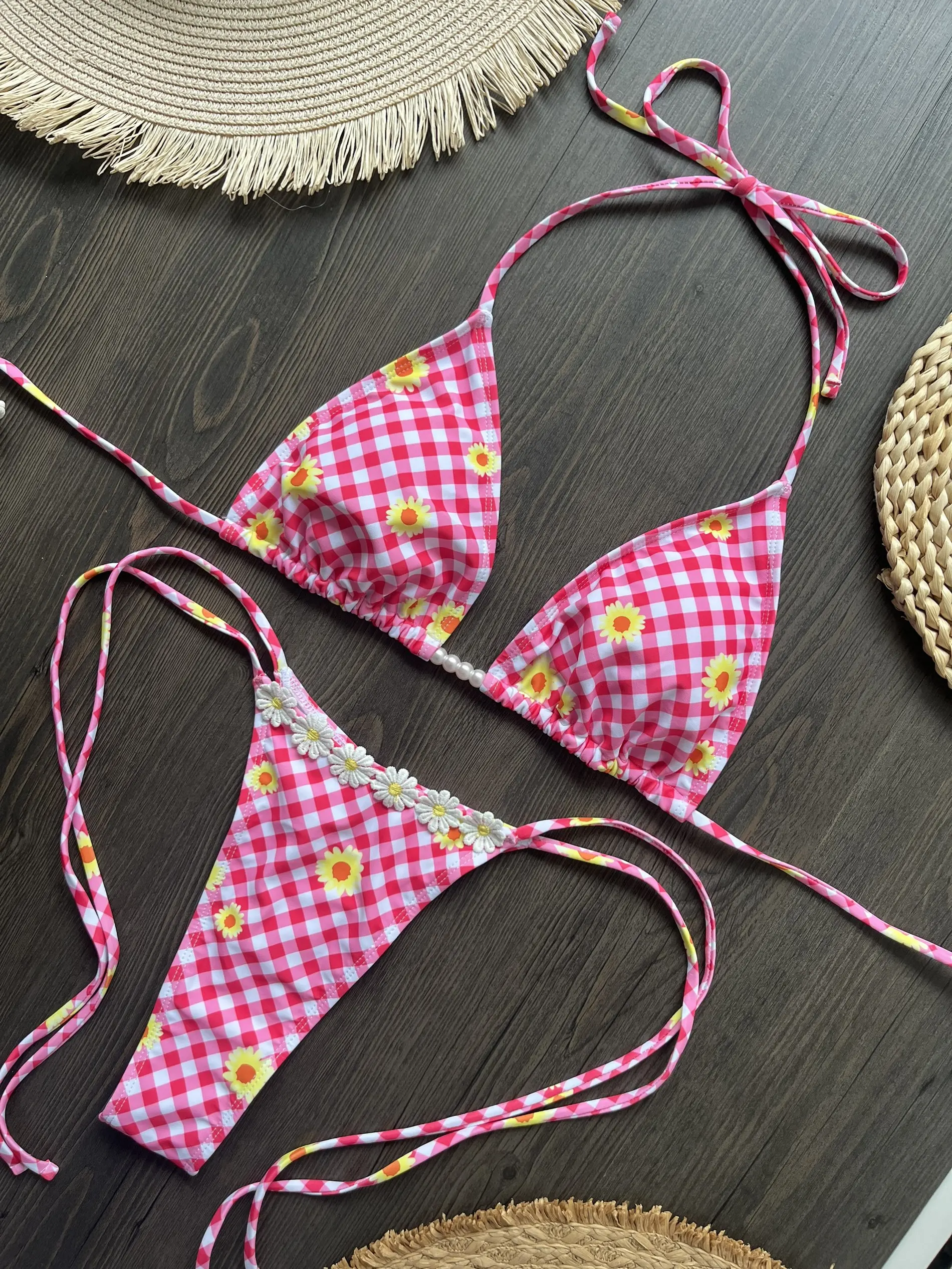 مايكرو البيكينيات 2025 مثير النساء ملابس السباحة الإناث ثونغ مجموعة البكيني Biquini ثوب السباحة طباعة مايوهات بحر