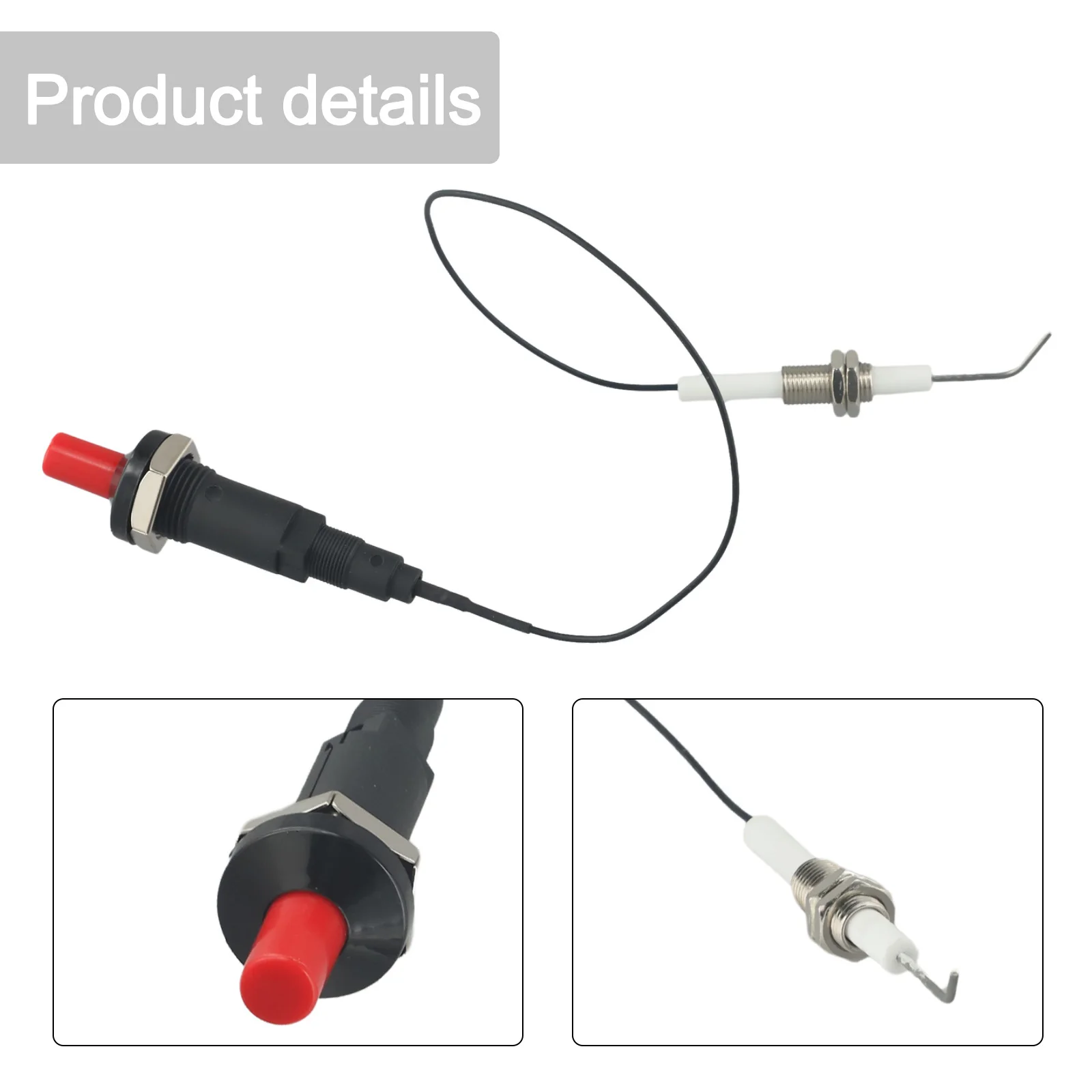 Piezo Spark Ignition Set Piezo Spark Ignition Efficient Piezo Spark Igniter for Fast Gas Stove and Grill Lighting 30cm Cable