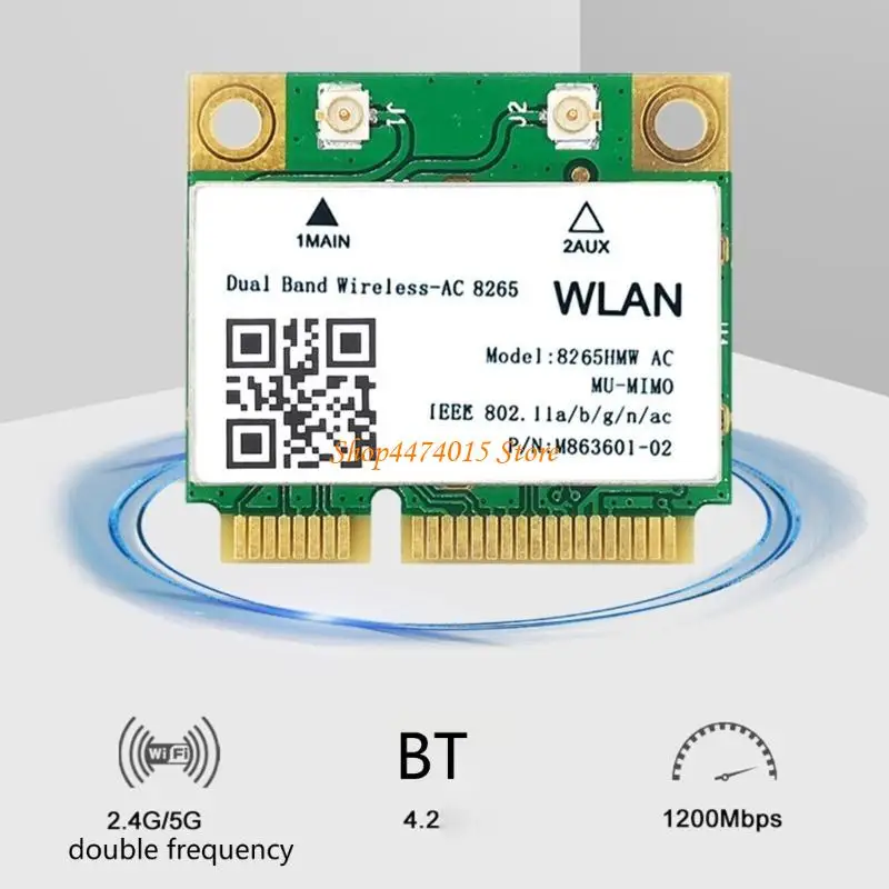 K1AA BT 4.2 876Mbps 2.4/5 GHzデュアルバンドPCI-EワイヤレスLANカード用ACER用