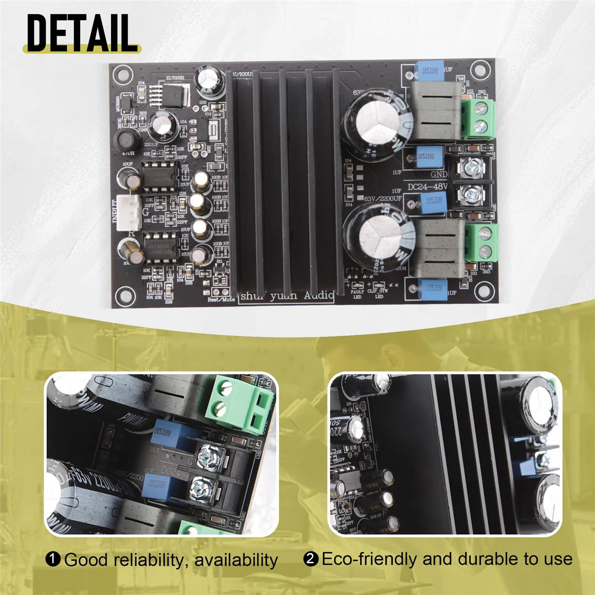 TPA3255 Amplifier Board Quick Response High Power Plug Play Metal Practical Audio Amplifier Module for Speaker