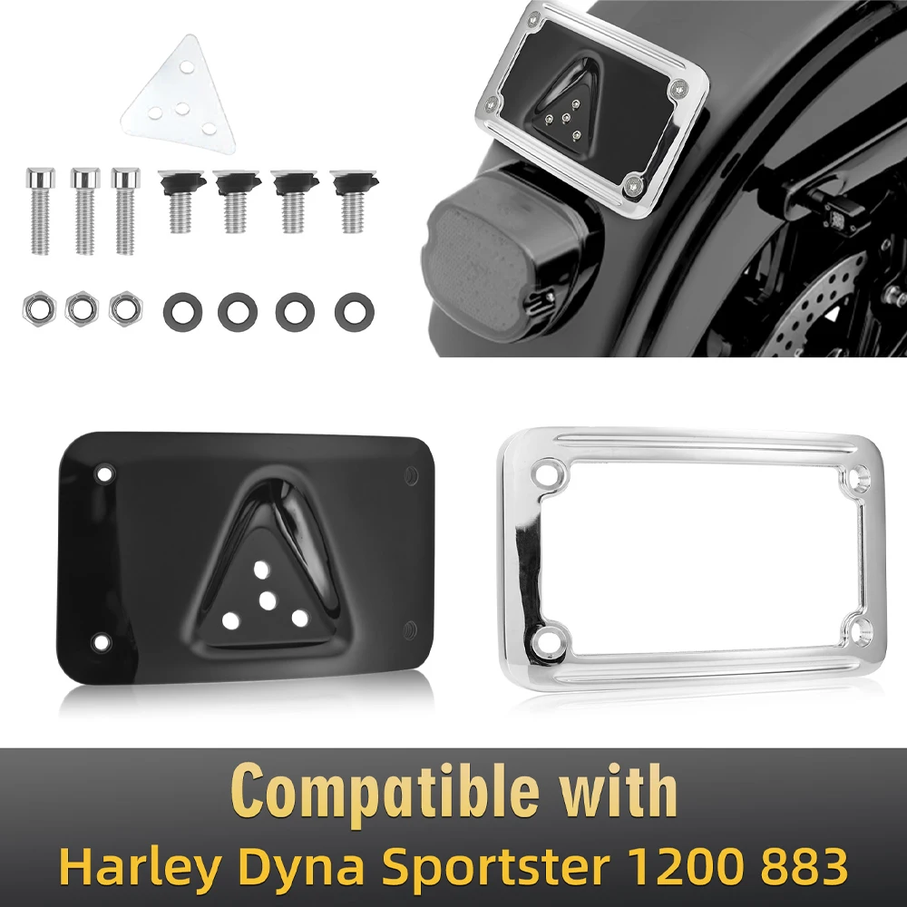 

License Plate Bracket Frame Holder For Harley Dyna Sportster 1200 883 VTX1300R/S/T 2003-2009 VTX1800R/S/T 2002-2008