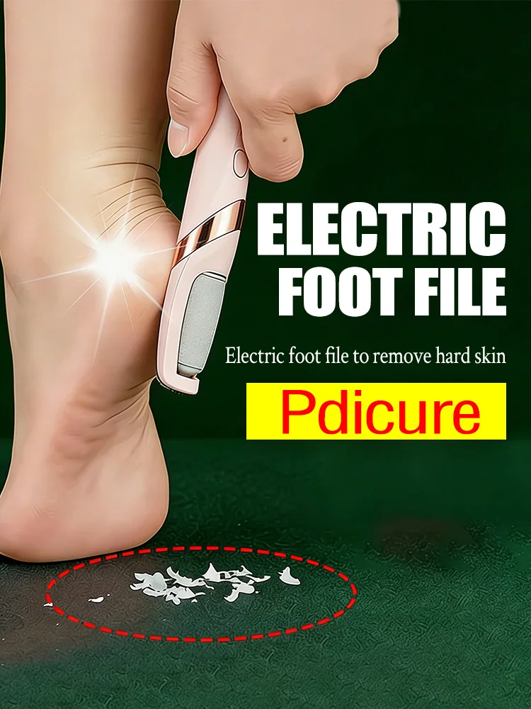 

2 in 1 Electric Foot File Hard Skin Remover USB Rechargeable Pedicure Tool for Home & Salon