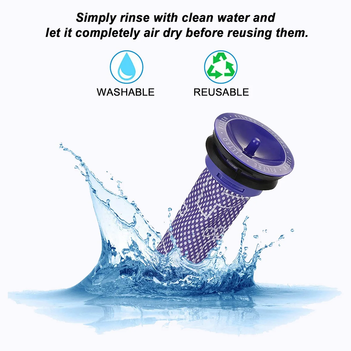 Vacuum Cleaner Replacement Filter Is for V7 V8 Post Motor Filter and Pre HEPA Filters Replacement Filter Set