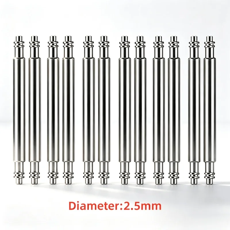 2.5mm Thick Fat Spring Bars Watch Band Link Pins Steel Replacement Repair Parts 16‑26mm Watch Strap Pins for Diver Watch